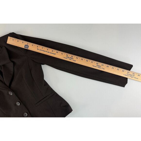 The Limited Women's Dark Brown Blazer Suit Jacket Polyester Rayon Stretch Size 4 - Picture 11 of 12